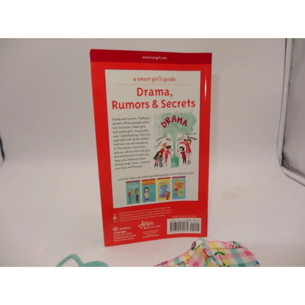 American Girl Doll Picnic Time Camisole Floral Plaid‎ Pants and Guide Book